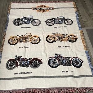 Harley Davidson Blanket Height 68.5" (Over 4ft) Length 48" (4 ft)